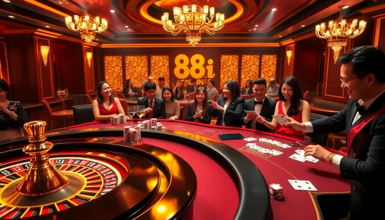 Experience thrilling gameplay at 88i's vibrant casino tables filled with excitement.