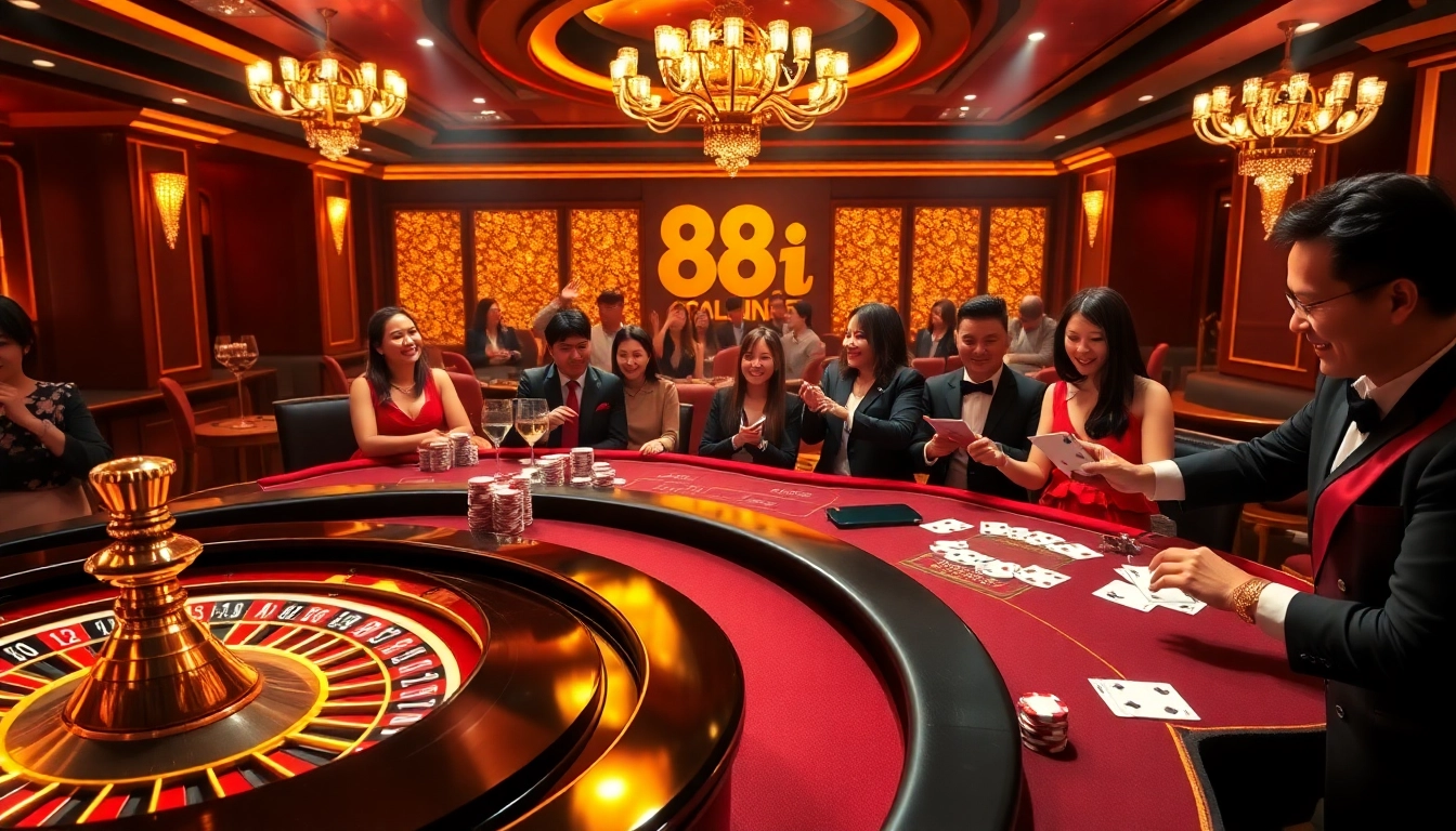 Experience thrilling gameplay at 88i's vibrant casino tables filled with excitement.