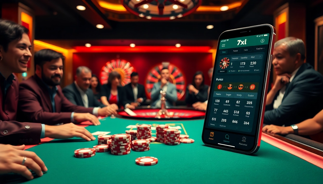 הנאה ממשחק מרגש עם 7xl להורדה, כולל צ'יפים לפוקר ושולחן קזינו תוסס.
