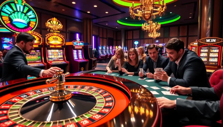 Experience luxury gaming at MK8 with exciting poker and roulette action in a vibrant casino.