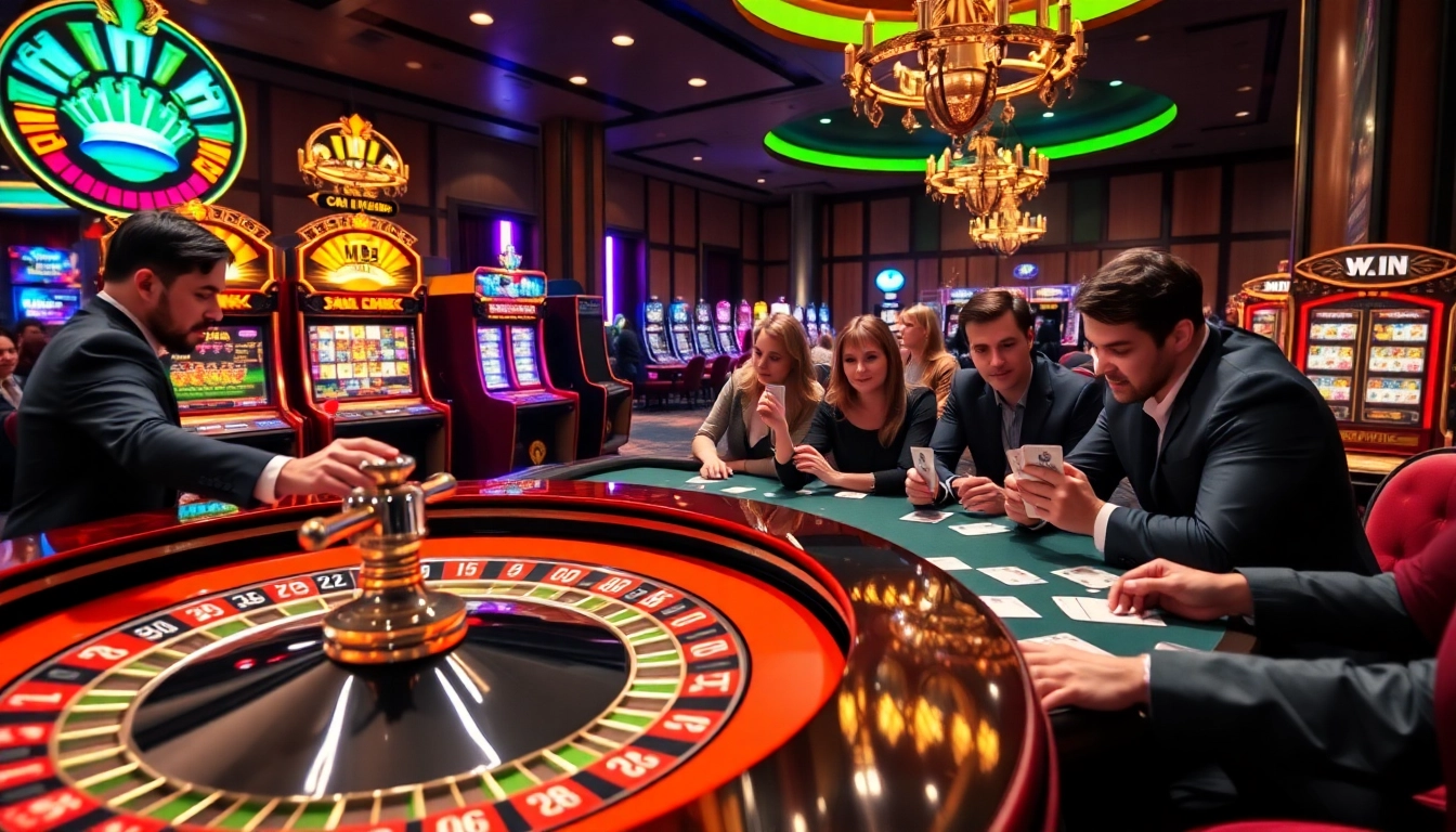 Experience luxury gaming at MK8 with exciting poker and roulette action in a vibrant casino.