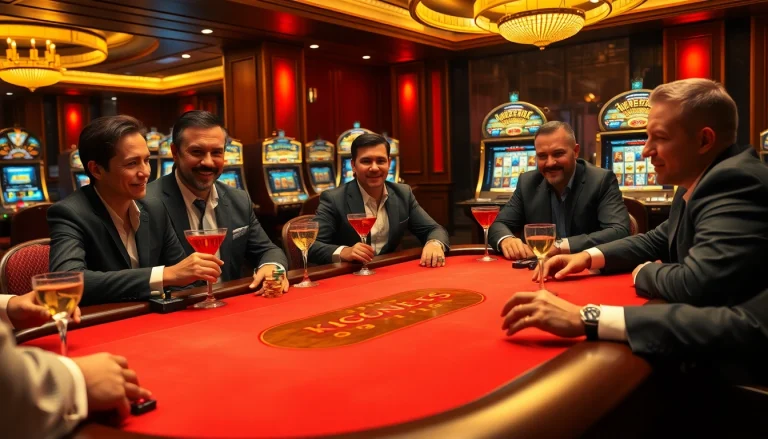 Engage in an exciting game at the KK55 poker table with vibrant colors and luxurious casino ambiance.