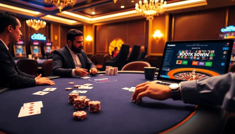 Engaging in online gambling with "Đăng nhập bomwin" on a sleek casino interface.