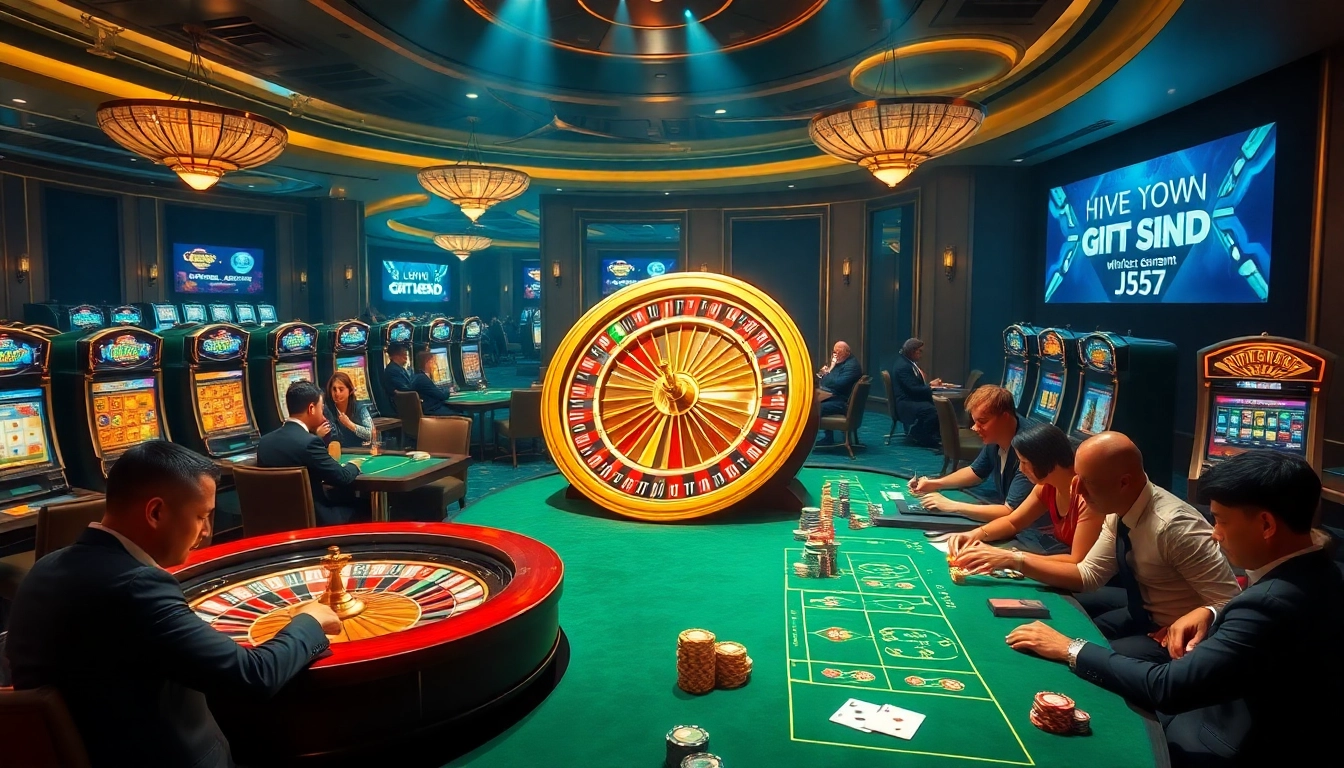 Experience the excitement of winning at https://www.jl55.app/ with vibrant casino elements and players engaged in games.