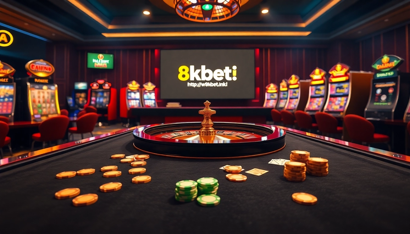 Experience the thrill of winning at http://8kbet.ink/ with vibrant casino visuals.