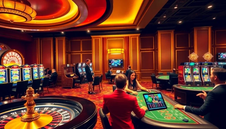 Thrilling gambling action at an upscale casino featuring roulette and poker inspired by https://rr88.fast.