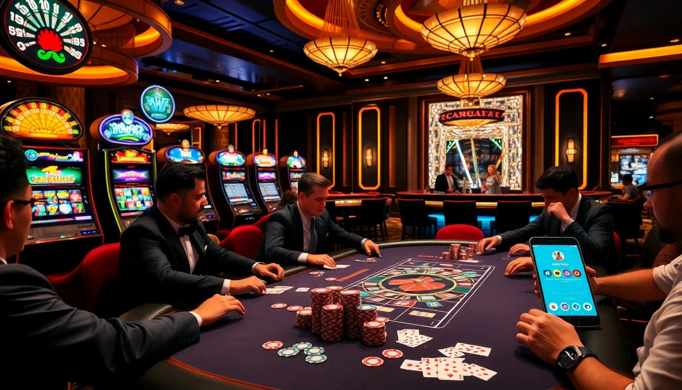 Experience the thrill of casino gaming with the mmoo app at a high-stakes poker table.