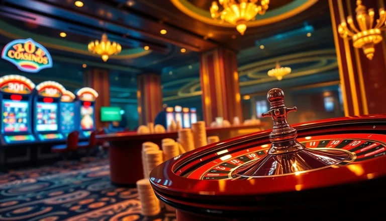 Experience the thrill of 바이낸스 회원가입 with vibrant casino elements, including poker chips and slots.